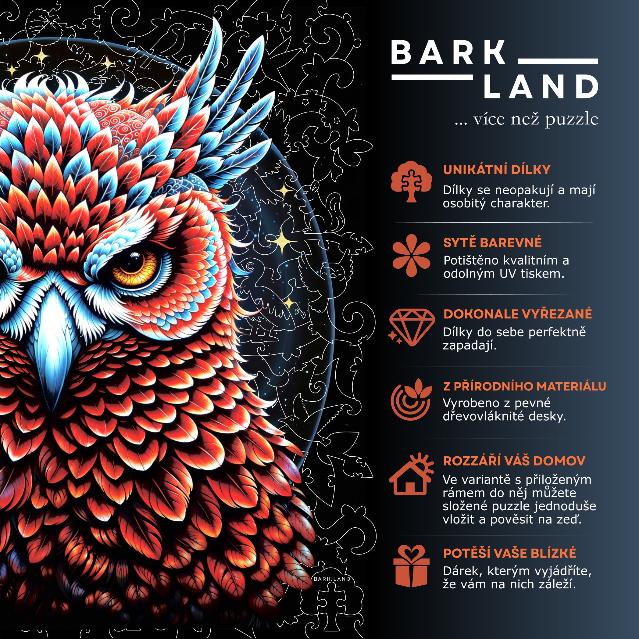 Sova Ruby dřevěné puzzle